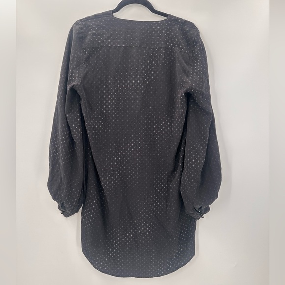 Equipment Black Star Print 100% Silk Dress Size Medium - Picture 4 of 4
